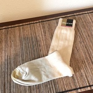 1 Pair Men's Gold Toe Rib Crew Sock Khaki